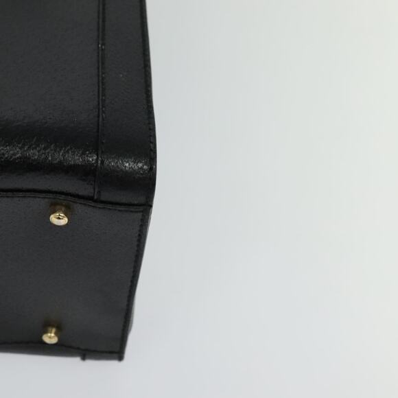 GUCCI Bamboo Hand Bag Leather Black Gold 002 002 - Picture 13 of 16